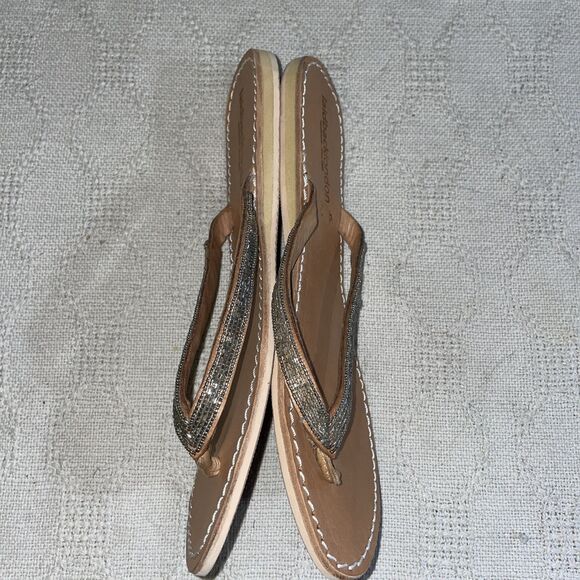 Laidback London Women’s Casual Thongs Size 42 U.S. 11 M Brown Leather Beach - Picture 5 of 12